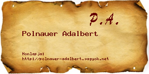 Polnauer Adalbert névjegykártya